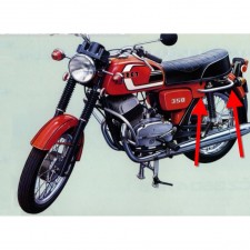 PADACÍ RÁMY ZADNÍ (MADLA) - CHROMOVANÉ - ČZ 350/472 - (KUS - B KVALITA CHROM)